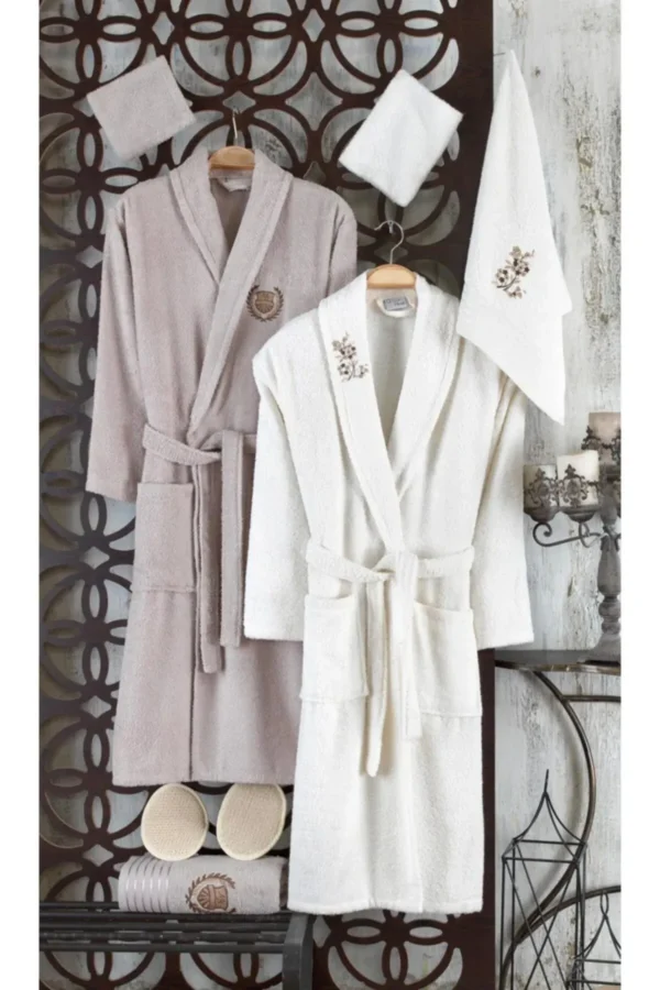 10 Piece Embroidered Bathrobe Set.