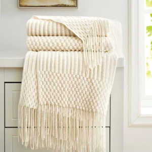 kf-S037b5d2320e5416cae64a358e673f705Q-White-Boho-Throw-Blankets-Textured-Big-Knitted-Blankets-Chunky-Vintage-Luxury-Throw-Bedspread-Blanket-Cover-Manta White Boho Chunky Knit Throw Blanket