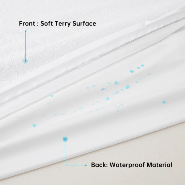 kf-S08f2ce3b8f944ca2b93bc29b1699efd8g-Waterproof-Mattress-Cover-with-Zipper-Ultra-Soft-Terry-Surface-Thick-Mattress-Protector-for-Single-or-Double Waterproof Mattress Cover with Zipper, Ultra Soft Terry Surface