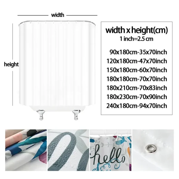 Modern corrugated fabric bathroom shower curtain