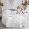 kf-S0c73daa4efcc43ff80f654389f2f61a3R-Pure-Linen-Soft-Bed-Sheet-Set-for-Queen-King-Single-Full-Size-Bed-1-Flat-Sheet Pure Linen Soft Farmhouse Bedding Bed Sheet Set