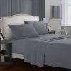 kf-S0cd972363b9a4678a20856bf0bfb37641-3-4pcs-Solid-Beding-Set-Waterproof-Fitted-sheet-Bed-Sheet-Pillowcases-Soft-Queen-KIng-Full-Twin 3/4pcs Solid Beding Set, Waterproof Fitted sheet & Bed Sheet & Pillowcases Soft, Queen, KIng, Full, Twin Size, White and Gray