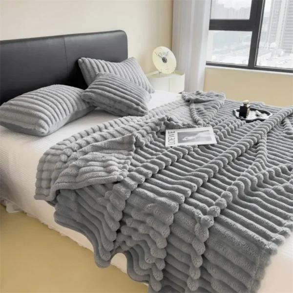 kf-S13ebbf7e986849d79efcd16c1aa2a80a7-Solid-color-thickened-wide-striped-multifunctional-blanket-can-be-used-as-bed-sheet-cover-blanket-nap Solid color thickened wide striped multifunctional blanket