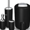 kf-S253b304d65f1465e8967b7d30ea5b26cY-Black-Grey-6Pcs-Luxury-Bathroom-Accessories-Toothbrush-Toothpaste-Holder-Soap-Dish-Washing-Toilet-Brush-Set-Necessities Black Grey Luxury Bathroom Accessories Set