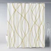 Modern corrugated fabric bathroom shower curtain