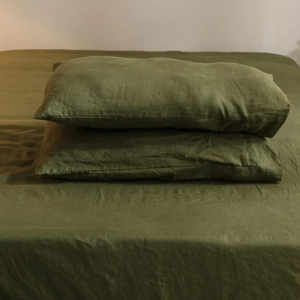 kf-S2d6efc9fec504afea391e672c6d2c8661-Bed-Sheet-Set-4-Piece-100-Pure-Linen-Bedding-1-Flat-Sheet-1-Deep-Pocket-Fitted 100% Pure Linen Bedding Set