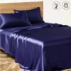 kf-S381e235ad2c247a7a8ca9f4567e05f20X-High-End-Satin-Fabric-Queen-Size-Bed-Sheet-Set-Luxury-Grade-A-Bed-Linen-Set-Solid High End Satin Fabric Luxury Bed Sheet Set