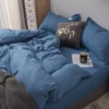 kf-S3fd70098014d45a0880cd59b7128d78de-Blue-Duvet-Cover-Set-Home-Textile-Solid-Color-Minimalist-Style-Comforter-Cover-Pillowcase-Single-Queen-King Duvet Cover Set Solid Color Minimalist Style