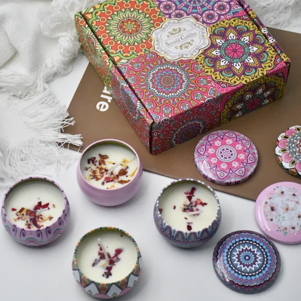4pcs Scented Candles Set With Box