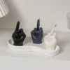 Middle Finger Shaped Gesture Scented Candle