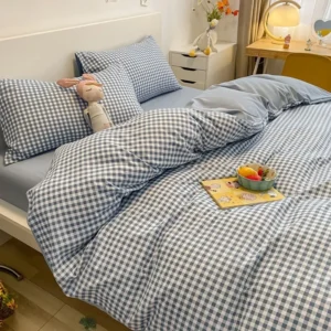 kf-S49d649762645440a847d9e9205530365z-Soft-Skin-Four-piece-Cartoon-Ins-Bed-Cover-Three-piece-Summer-Set-Single-Piece-Bedding-Dorm Soft Skin Four-piece Cartoon Bed Sheet Set