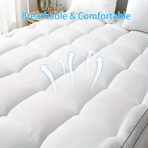 1pc Cooling Extra Thick Fluffy & Soft Knitted Mattress Protector