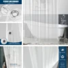 kf-S5426f13269fd48b983be765bfa793b6cQ-Clear-Shower-Curtain-Waterproof-White-Plastic-Bath-Curtains-Liner-Transparent-Pink-Bathroom-Mildew-PEVA-Home-Luxury Luxury Clear PEVA Shower Curtain Liner – Waterproof & Mildew-Resistant with Hooks