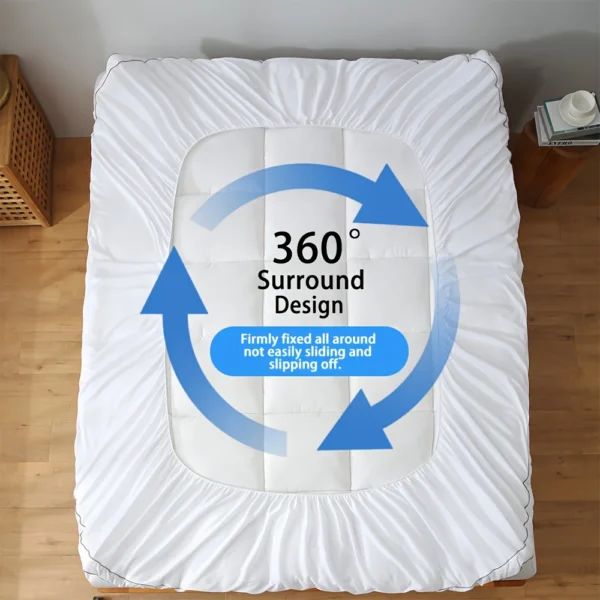 1pc Cooling Extra Thick Fluffy & Soft Knitted Mattress Protector