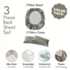 kf-S5dafd953b8ed4e7e9a197df2b405f1d7P-3pcs-Waterproof-Bed-Sheet-Set-1-Fitted-Sheet-2-Pillowcases-Without-Core-Breathable-Soft-Thickened-Mattress Waterproof Breathable Soft Thickened Mattress Protector Bed Sheet Set