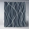 Modern corrugated fabric bathroom shower curtain