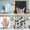 kf-S71241fa0d42e42daac37037148e795c6B-New-Arrival-Cat-Shower-Curtain-3D-Print-Bathroom-Waterproof-Polyester-Curtain-Octopus-Washable-Bath-Decor-Curtains 3D Cat & Octopus Shower Curtain – Waterproof Polyester with 12 Hooks