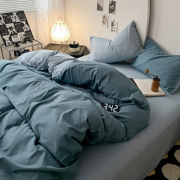 kf-S7c30e00165084922aa4ce5facbda516dM-Simple-Blue-Solid-Color-Bedding-Set-Soft-Brushed-Duvet-Covers-Pillowcase-for-Girls-Boys-Twin-Queen Simple Solid Color Bedding Set
