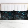 Blue 3D Hexagonal Honeycomb Geometry Print Bedding Set With Deep Pocket