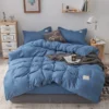kf-S9e8c67289bb7400a9dc74725f5975c14v-Blue-Duvet-Cover-Set-Home-Textile-Solid-Color-Minimalist-Style-Comforter-Cover-Pillowcase-Single-Queen-King Duvet Cover Set Solid Color Minimalist Style