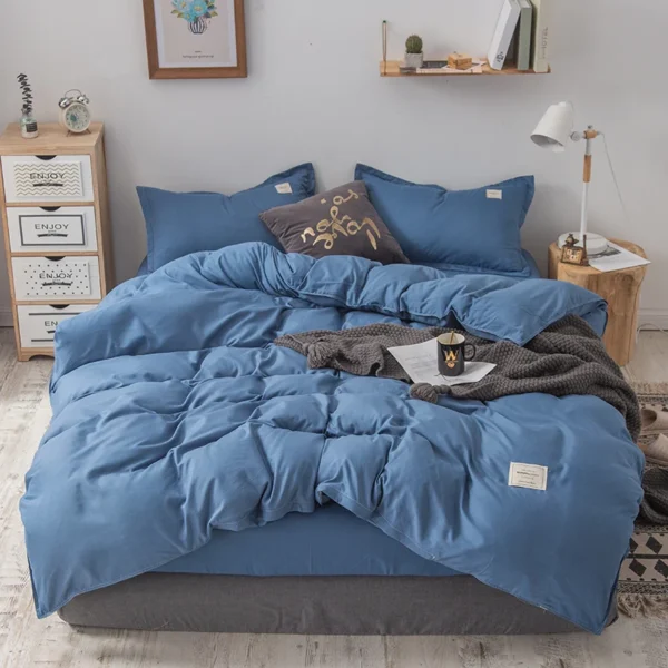 kf-S9e8c67289bb7400a9dc74725f5975c14v-Blue-Duvet-Cover-Set-Home-Textile-Solid-Color-Minimalist-Style-Comforter-Cover-Pillowcase-Single-Queen-King Duvet Cover Set Solid Color Minimalist Style
