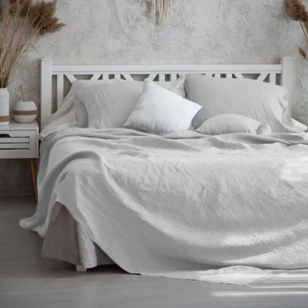 kf-Sa0679282fa214bce970de07ea228e70eb-Pure-Linen-Soft-Bed-Sheet-Set-for-Queen-King-Single-Full-Size-Bed-1-Flat-Sheet Pure Linen Soft Farmhouse Bedding Bed Sheet Set