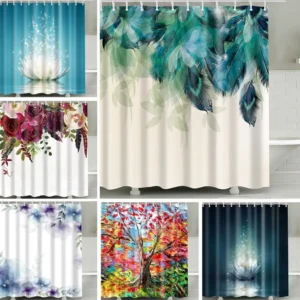 kf-Sa23f3d4d45a0483f954d3400d8d08a26B-Bright-flower-print-decorative-shower-curtain-Home-bathroom-decoration-waterproof Bright Floral Print Shower Curtain – Waterproof Decorative Bathroom Curtain