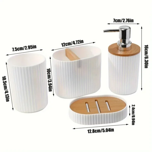 Plastic Bathroom Accessories Set