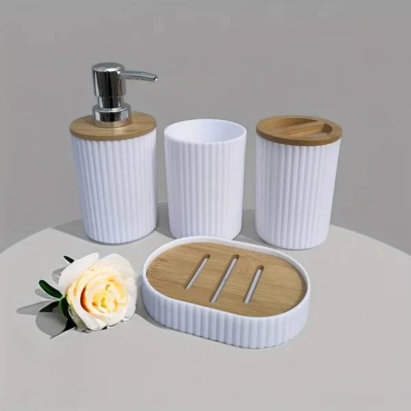 Plastic Bathroom Accessories Set