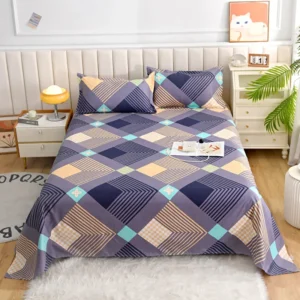 kf-Sf105bf2b633f4033a361a291f671c3bfI-Abstract-Geometric-Pattern-Bed-Sheet-Set-Bedroom-3Pcs-Flat-Sheets-Pillowcases-Soft-Comfortable-Decorative-Queen-Size Abstract Geometric Pattern Bedding Set