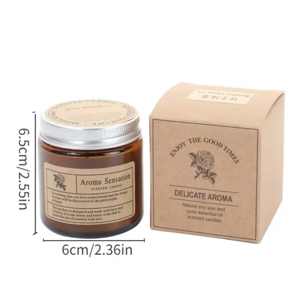 kf-Sfa36ac1ef42646458b150529c627d260R-Smokeless-Aromatic-Scented-Candle-Handmade-Soybean-Wax-Candles-Festival-Wedding-Birthday-Party-Gift-Glass-Cup-Home Soybean Wax Smokeless Aromatic Scented Handmade Candle