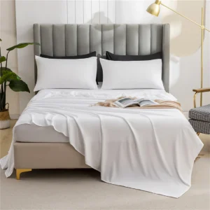 kf-Sff05f0e306ee4fd6aaf015c4ceb9fee4R-2024-Solid-Color-Brushed-set-Flat-Sheet-Pillowcase-2pcs-3pcs-Full-Twin-Queen-King-size-Machine 2024 Solid Color Brushed set Flat Sheet + Pillowcase